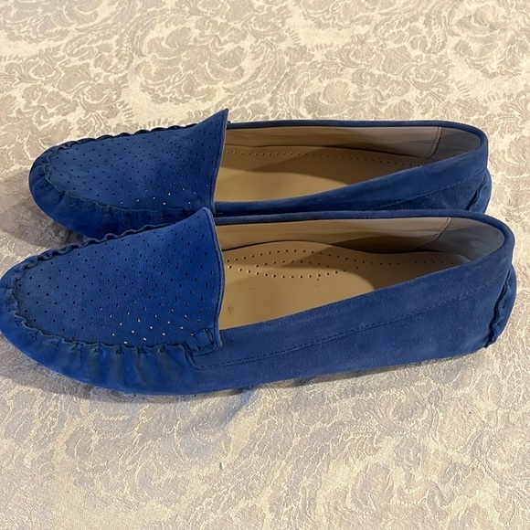 Cole Haan Women's Evelyn Driver Driving Style Loafer, Bright Cobalt Leather, 11B - Picture 6 of 10